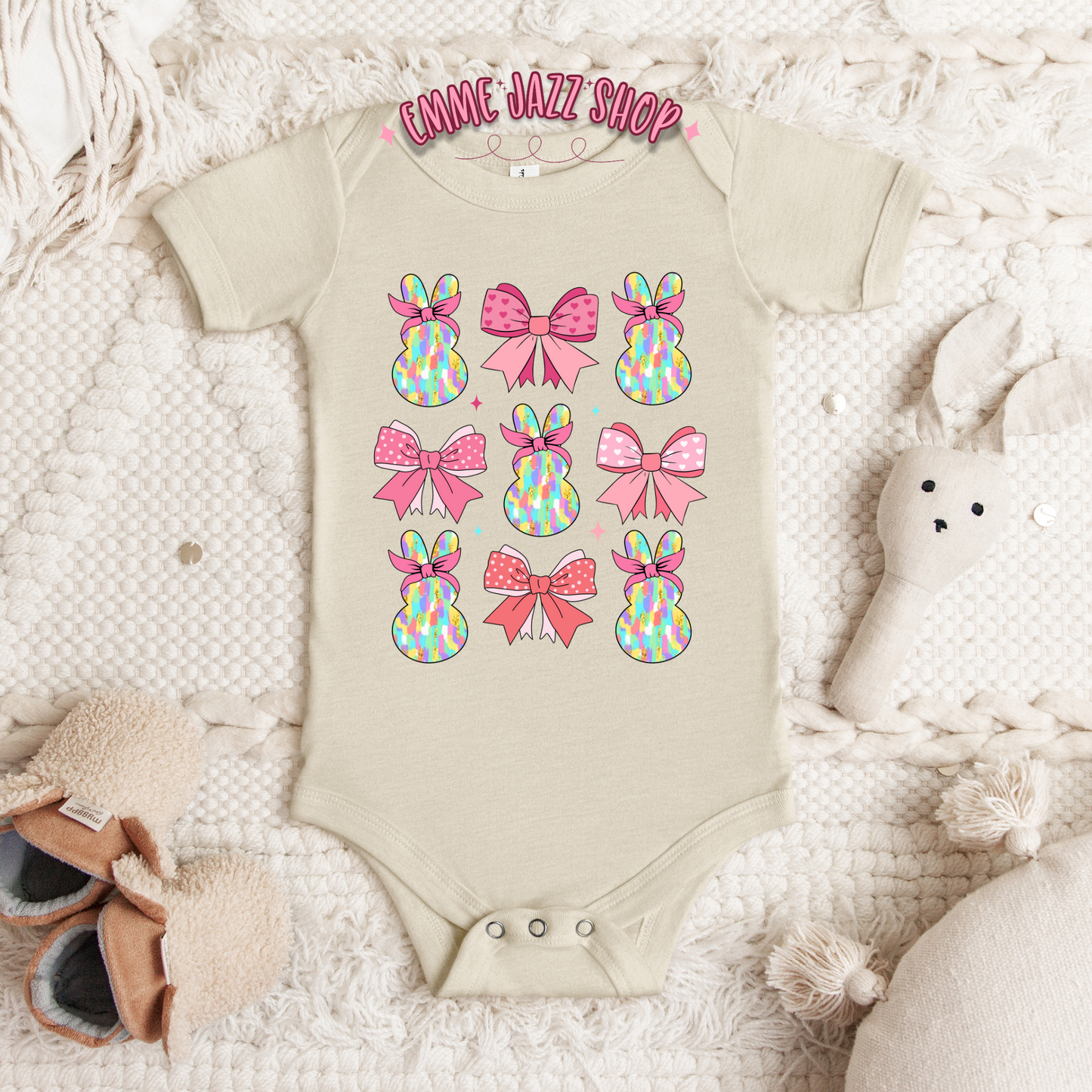 Easter bunny infant onesie