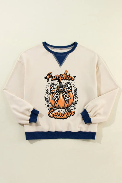 Pumpkin Graphic Long Sleeve Sweatshirt