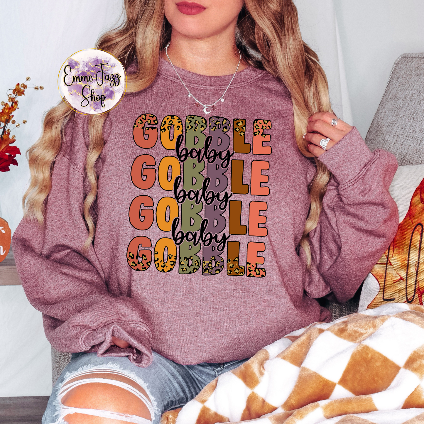 Gobble Baby Gobble Adult Sweatshirt