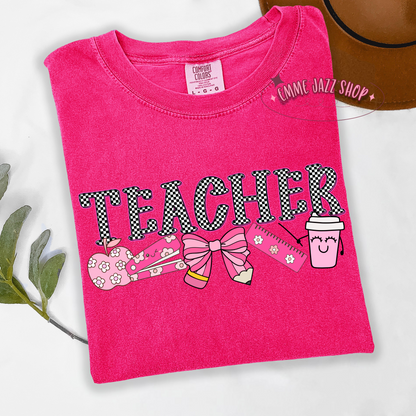 Checkered Teacher Shirt