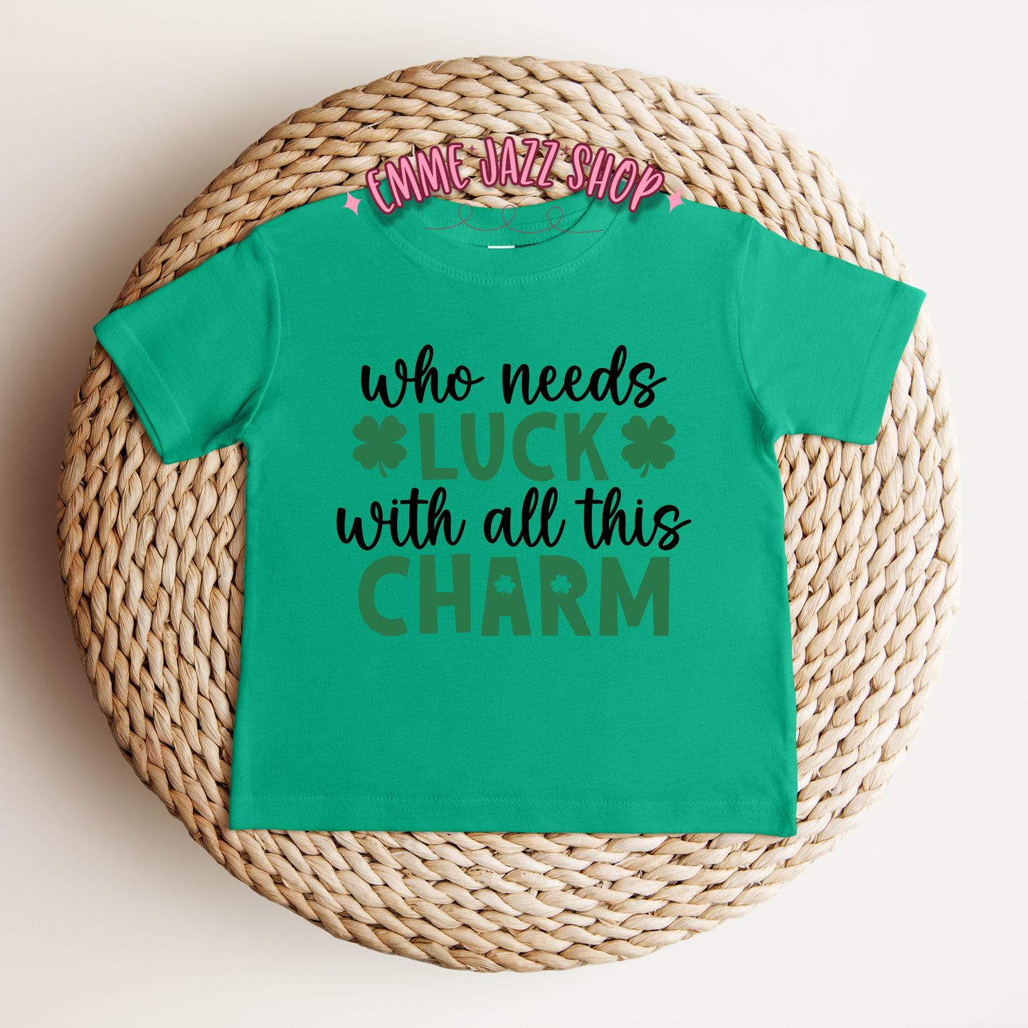 St Patricks Day Infant Tshirt Who needs luck with all this charm Infant Shirt