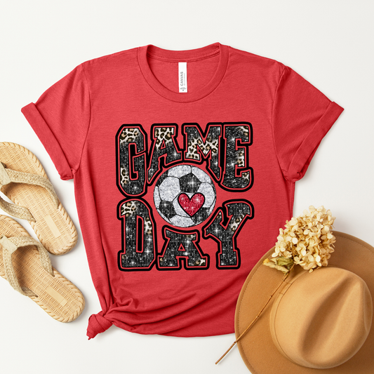 Soccer Game Day With Leopard Print - Adults & Kids
