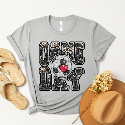 Soccer Game Day With Leopard Print - Adults & Kids