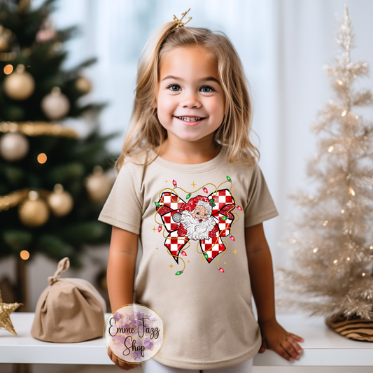 Toddler Santa Bow Shirt