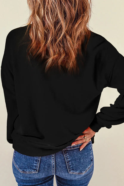 Sequin Football Long Sleeve Sweatshirt