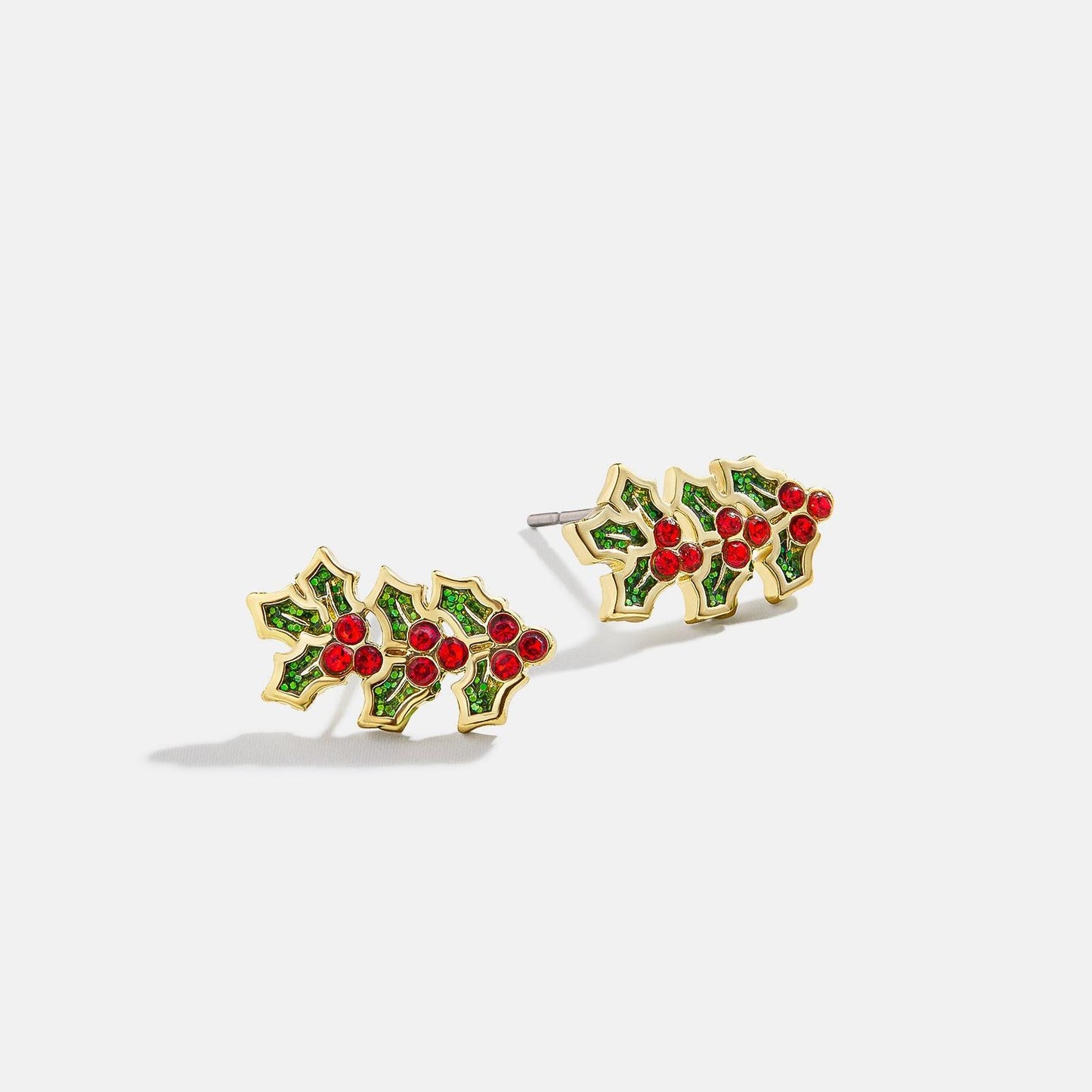 Christmas Element Copper Rhinestone Stud Earrings