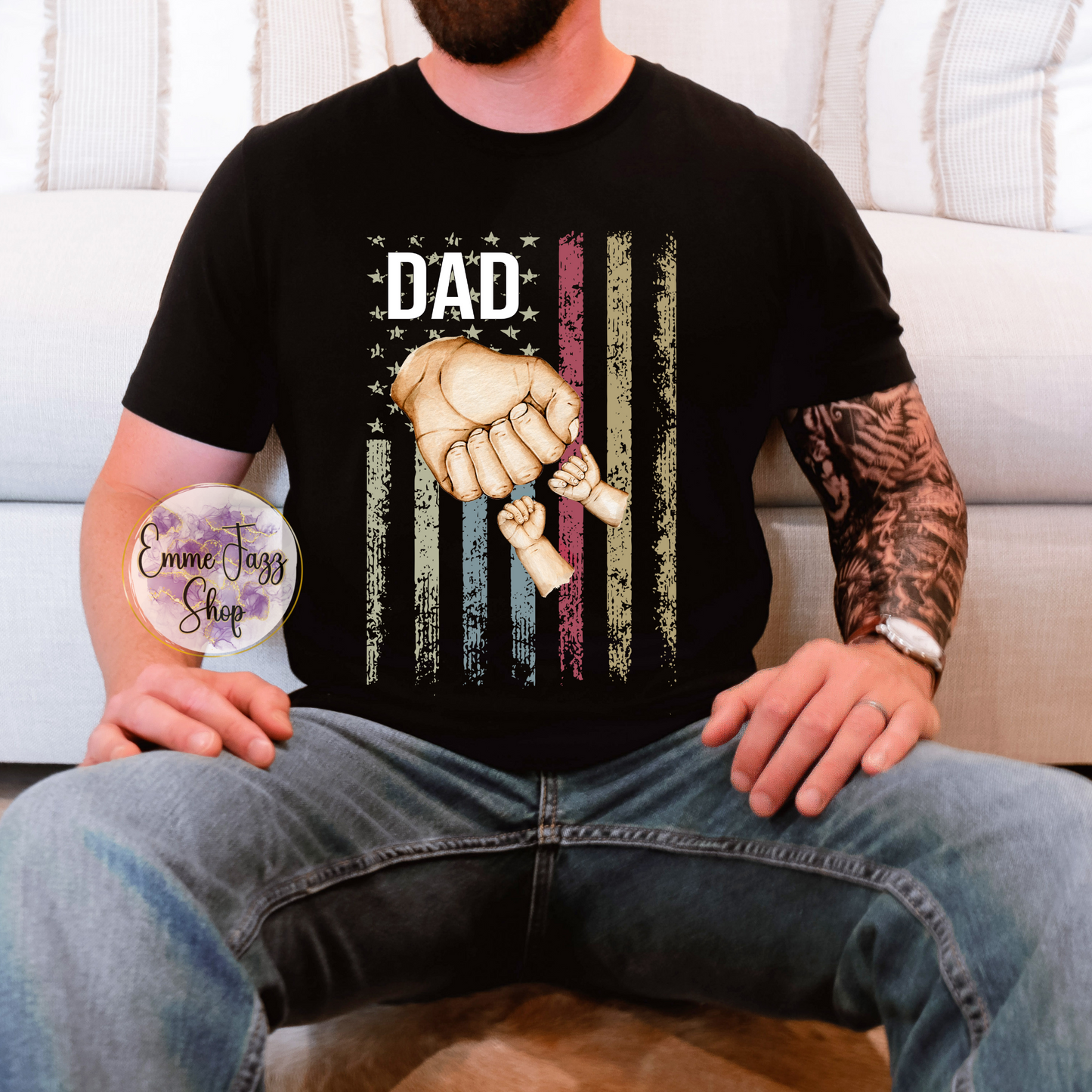 Dad & kids hands Tshirt