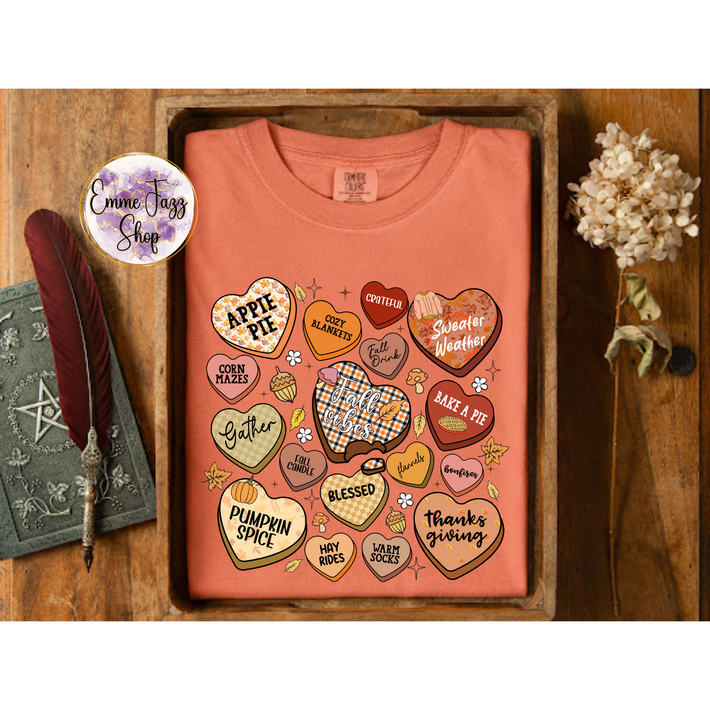 Fall Candy Hearts Tshirt