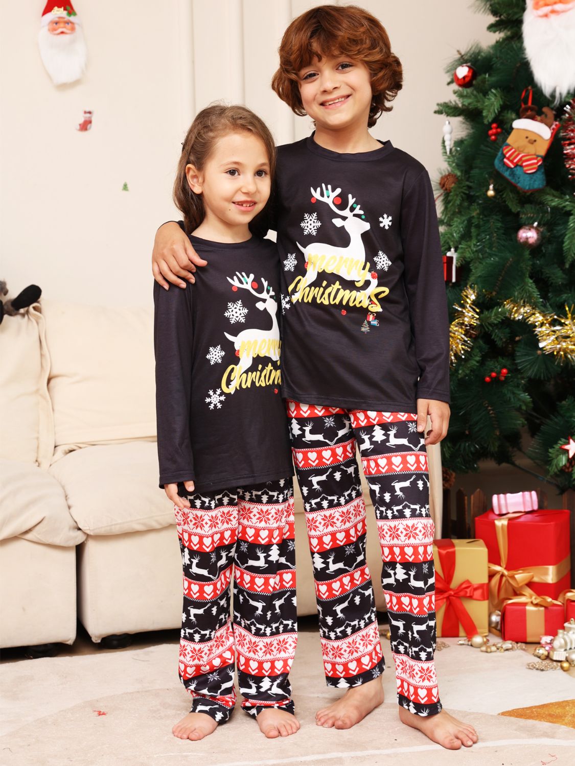 MERRY CHRISTMAS Graphic Top and Pants Set