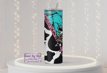 Animal Print Flower Tumbler